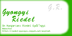 gyongyi riedel business card